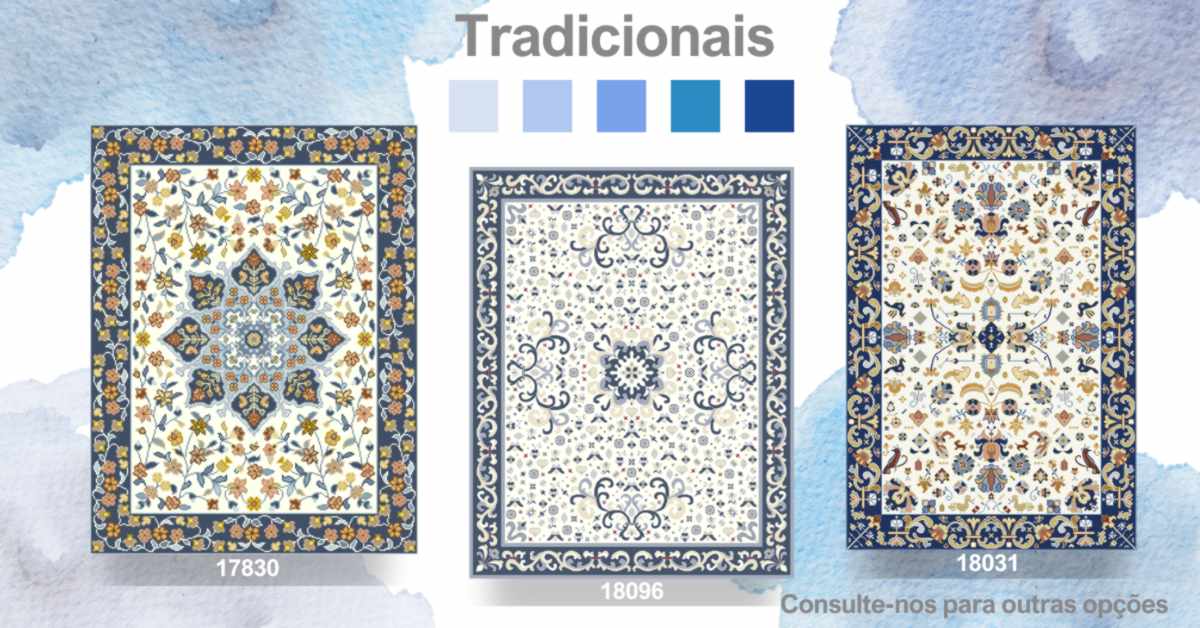 Tapetes de Arraiolos - Coleção Tradicional Azuis
